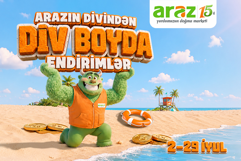 Arazın Divindən Div boyda endirimlər! 