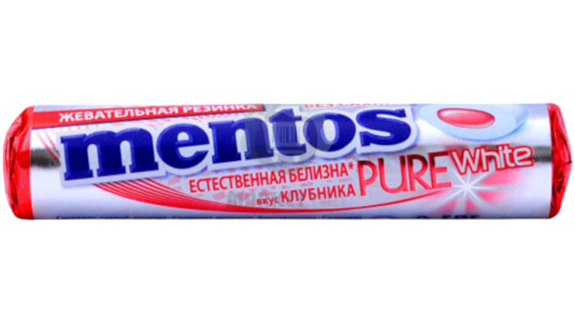 Mentos Pure White Çiyələkli 12x24x15.5qr