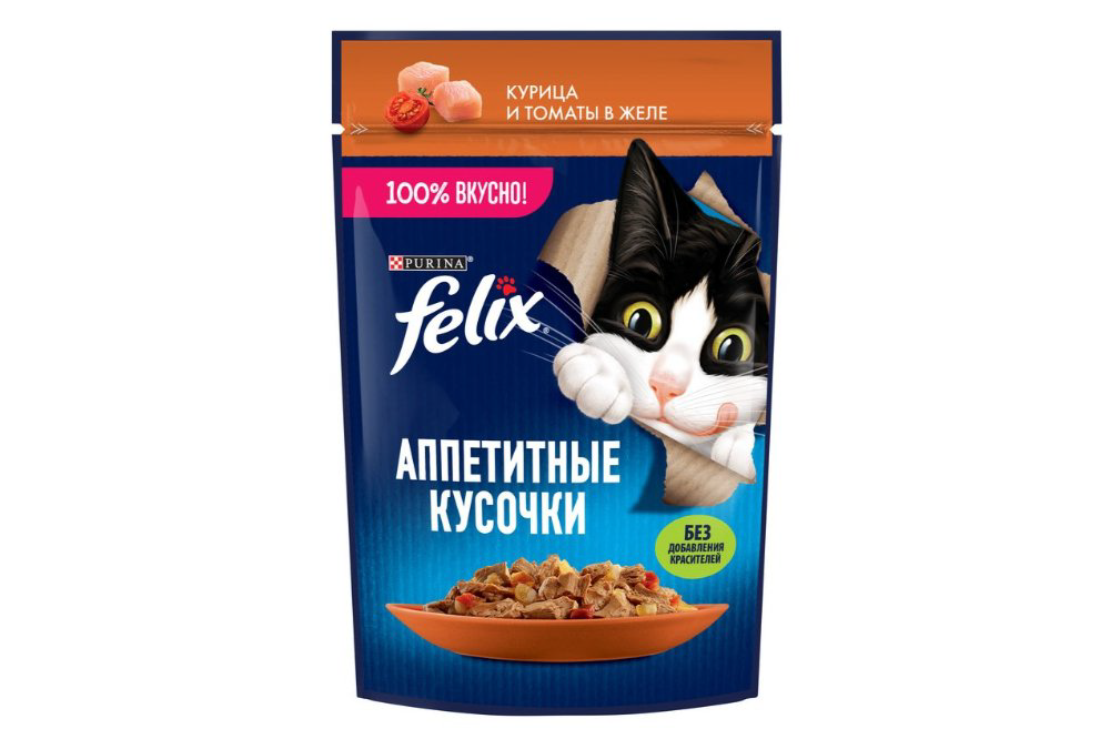 Felix Yaş Pişik Yemi Toyuq Əti 75 qr