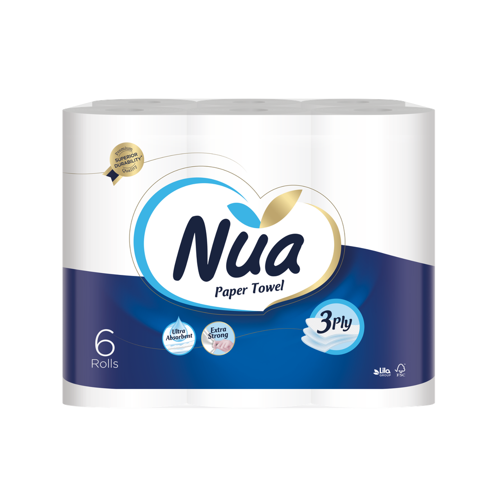 NUA Kağız Dəsmal 3 qat 6 rulon